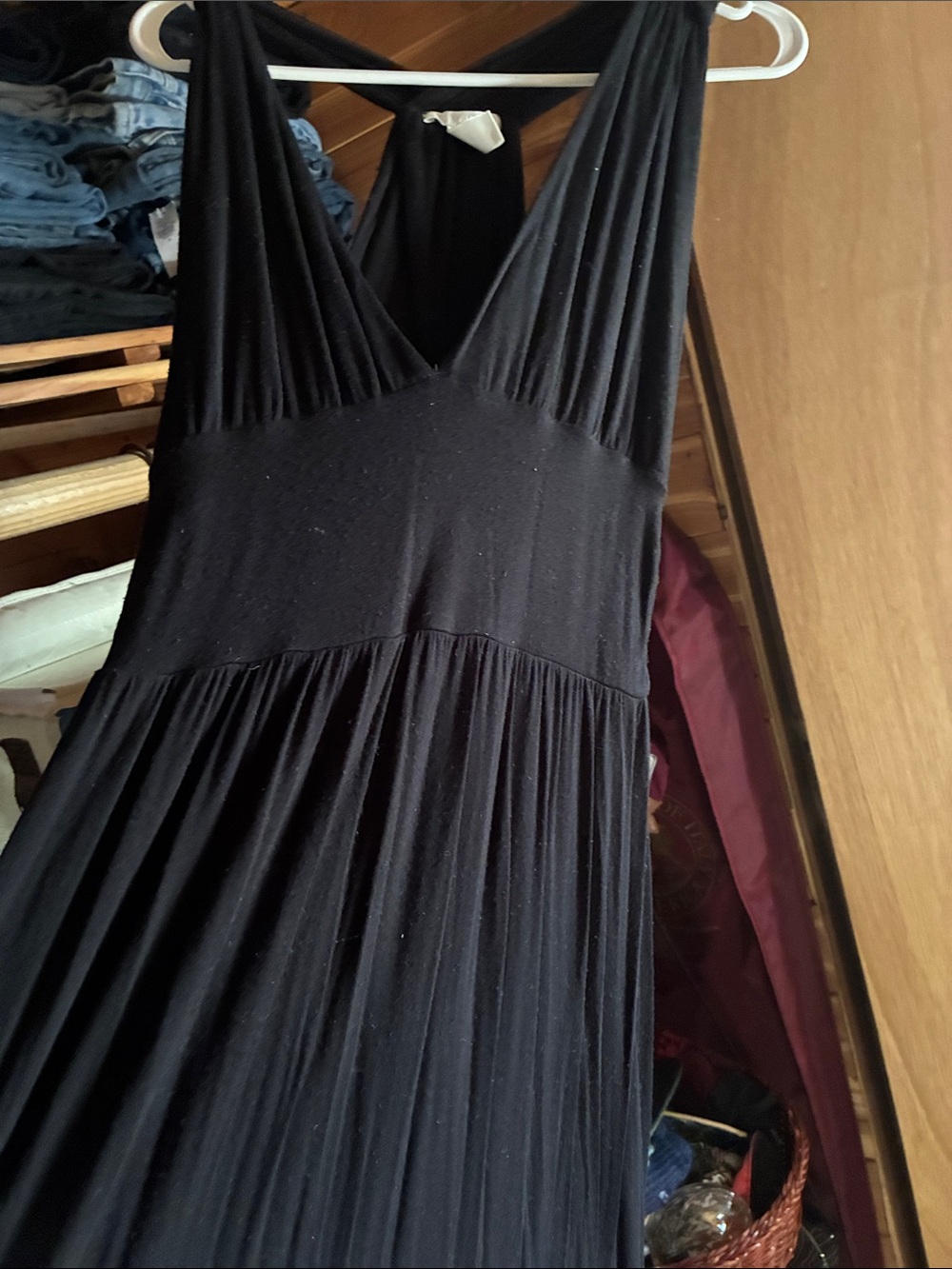 Womens small H&M maxi low neck open back cozy.